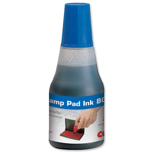 Colop 801 Stamp Pad Ink 25ml Blue alternative image 1