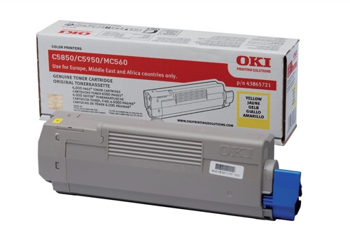 Oki 43865721 Yellow Toner Cartridge alternative image 1