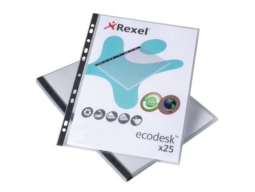 Rexel Eco Recycled Punch Pockets A4 [Pack of 25] alternative image 1