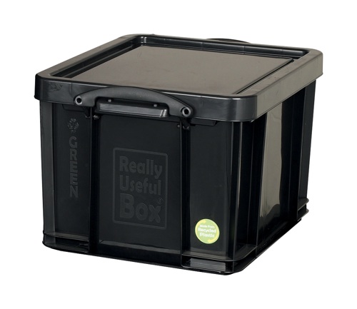 Really Useful 42 Litre Recycled Box Black alternative image 1