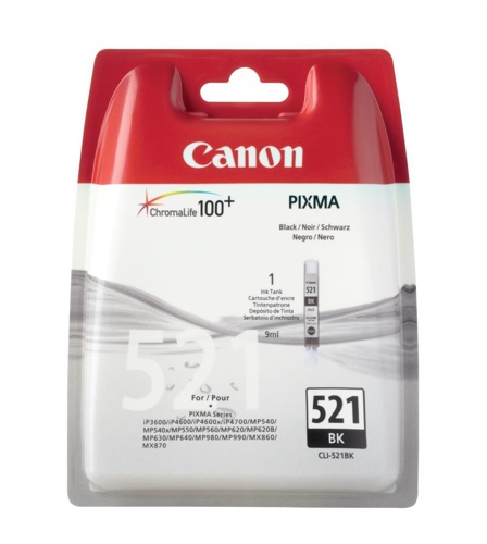 Canon CLI521BK Black Ink Cartridge alternative image 1