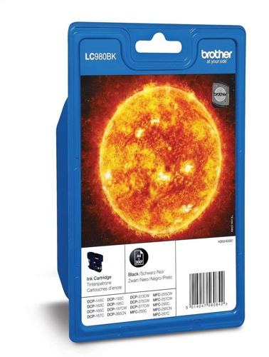 Brother LC980BK Ink Cartridge Black alternative image 1
