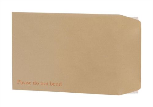 Envelopes Board-Backed Peel and Seal 115g Manilla 444x368mm [Pack of 50] alternative image 1
