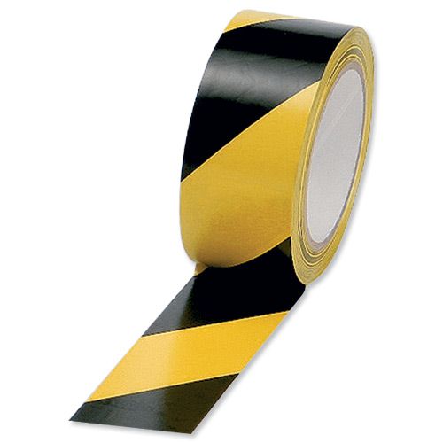 Vinyl Tape Hazard Yellow and Black [Pack of 6] alternative image 1