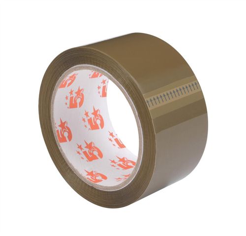 Value Low Noise Packaging Tape 48MMX66m Brown (Pack 6) - 001-0081