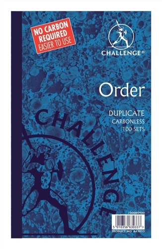 Challenge Duplicate Book 210x130mm Order Layout [Pack of 5] alternative image 1
