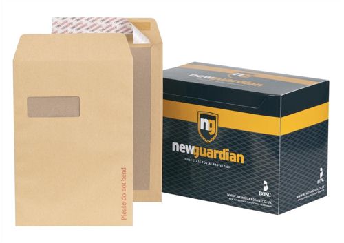 New Guardian Do Not Bend Envelopes Peel and Seal C4 Window [Pack of 125] alternative image 1