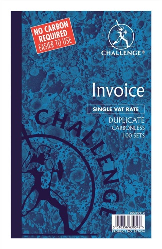 Challenge Duplicate Book 210x130mm Invoice Layout with VAT [Pack of 5] alternative image 1