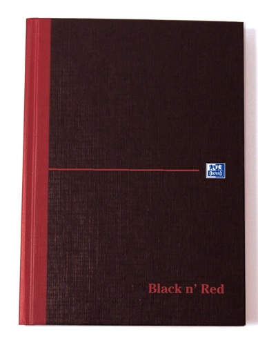 Black n Red Manuscript Book A5 Single Cash [Pack of 5] alternative image 1