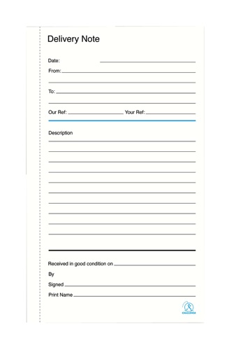 Challenge Duplicate Book 210x130mm Delivery Note Layout [Pack of 5] alternative image 1