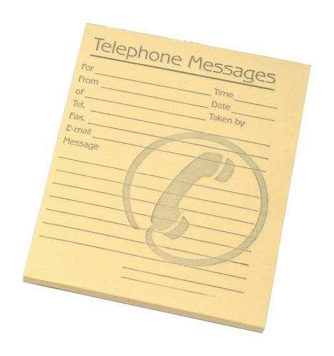 Challenge Telephone Message Pad 4x5 Inches Yellow [Pack of 10] alternative image 1